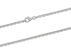Sterling Silver 2.3mm Diamond Cut Oval Belcher Chain 22"/55cm Hallmarked, 100% Recycled Silver