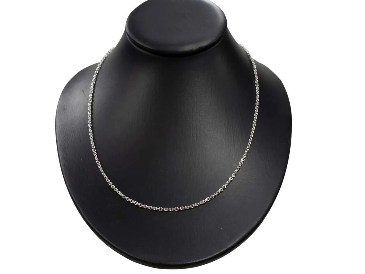 Sterling Silver 2.3mm Diamond Cut Oval Belcher Chain 22"/55cm Hallmarked, 100% Recycled Silver