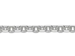 Sterling Silver 2.3mm Diamond Cut Oval Belcher Chain 18