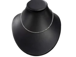 Sterling Silver 2.3mm Diamond Cut Oval Belcher Chain 18