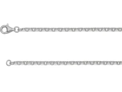 Sterling Silver 2.3mm Diamond Cut Oval Belcher Chain 20"/50cm Unhallmarked 100% Recycled Silver