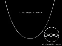 Sterling Silver 1.4mm Diamond Cut Round Belcher Chain 30
