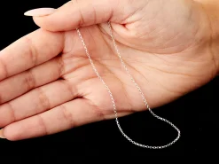 Sterling Silver 1.4mm Diamond Cut Round Belcher Chain 30