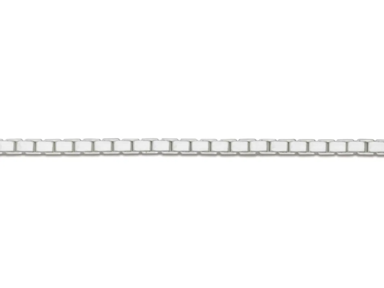Sterling Silver 0.9mm Diamond Cut Box Chain 18"/45cm Unhallmarked 100% Recycled Silver