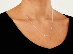 Sterling Silver 1.0mm Diamond Cut Curb Chain 18