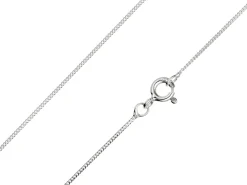 Sterling Silver 0.9mm Diamond Cut Curb Chain 20"/50cm Unhallmarked 100% Recycled Silver