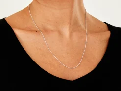 Sterling Silver 0.9mm Diamond Cut Curb Chain 20