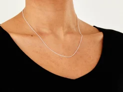 Sterling Silver 1.1mm Diamond Cut Curb Chain 18