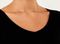 Sterling Silver 1.0mm Diamond Cut Curb Chain 20