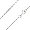 Sterling Silver 1.5mm Diamond Cut Curb Chain With Extender 16-18"/40-45cm Unhallmarked