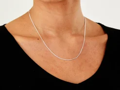 Sterling Silver 1.5mm Diamond Cut Curb Chain With Extender 16-18