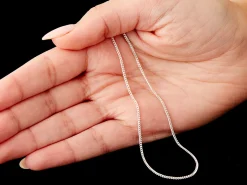 Sterling Silver 1.5mm Diamond Cut Curb Chain With Extender 16-18