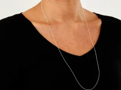 Sterling Silver 0.9mm Diamond Cut Curb Chain 28