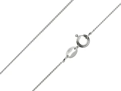 Sterling Silver 1.1mm Diamond Cut Curb Chain 30"/76cm Unhallmarked 100% Recycled Silver
