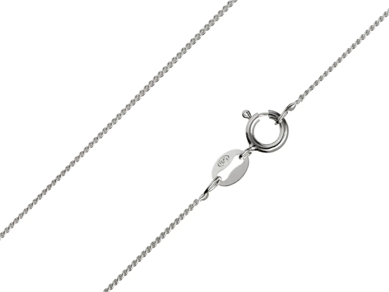 Sterling Silver 1.1mm Diamond Cut Curb Chain 28"/71cm Unhallmarked 100% Recycled Silver