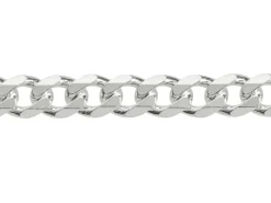 Sterling Silver 6.5mm Diamond Cut Metric Curb Bracelet 8.5