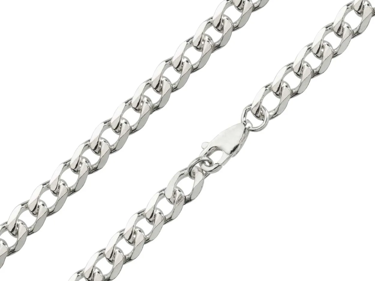 Sterling Silver 5.2mm Diamond Cut Metric Curb Chain 20"/50cm Hallmarked