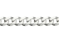 Sterling Silver 6.5mm Diamond Cut Metric Curb Chain 18