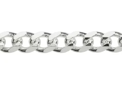 Sterling Silver 7.6mm Diamond Cut Metric Curb Chain 18