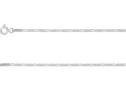Sterling Silver 1.3mm Diamond Cut Figaro Chain 16"/40cm Unhallmarked 100% Recycled Silver