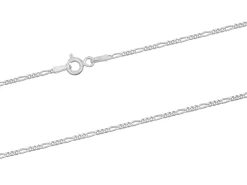 Sterling Silver 1.3mm Diamond Cut Figaro Chain 16"/40cm Unhallmarked 100% Recycled Silver