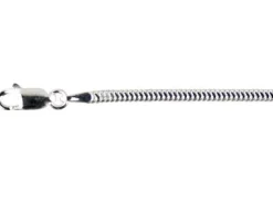 Sterling Silver 2.2mm Diamond Cut Round Snake Bracelet 7.25"/18.4cm Unhallmarked 100% Recycled Silver