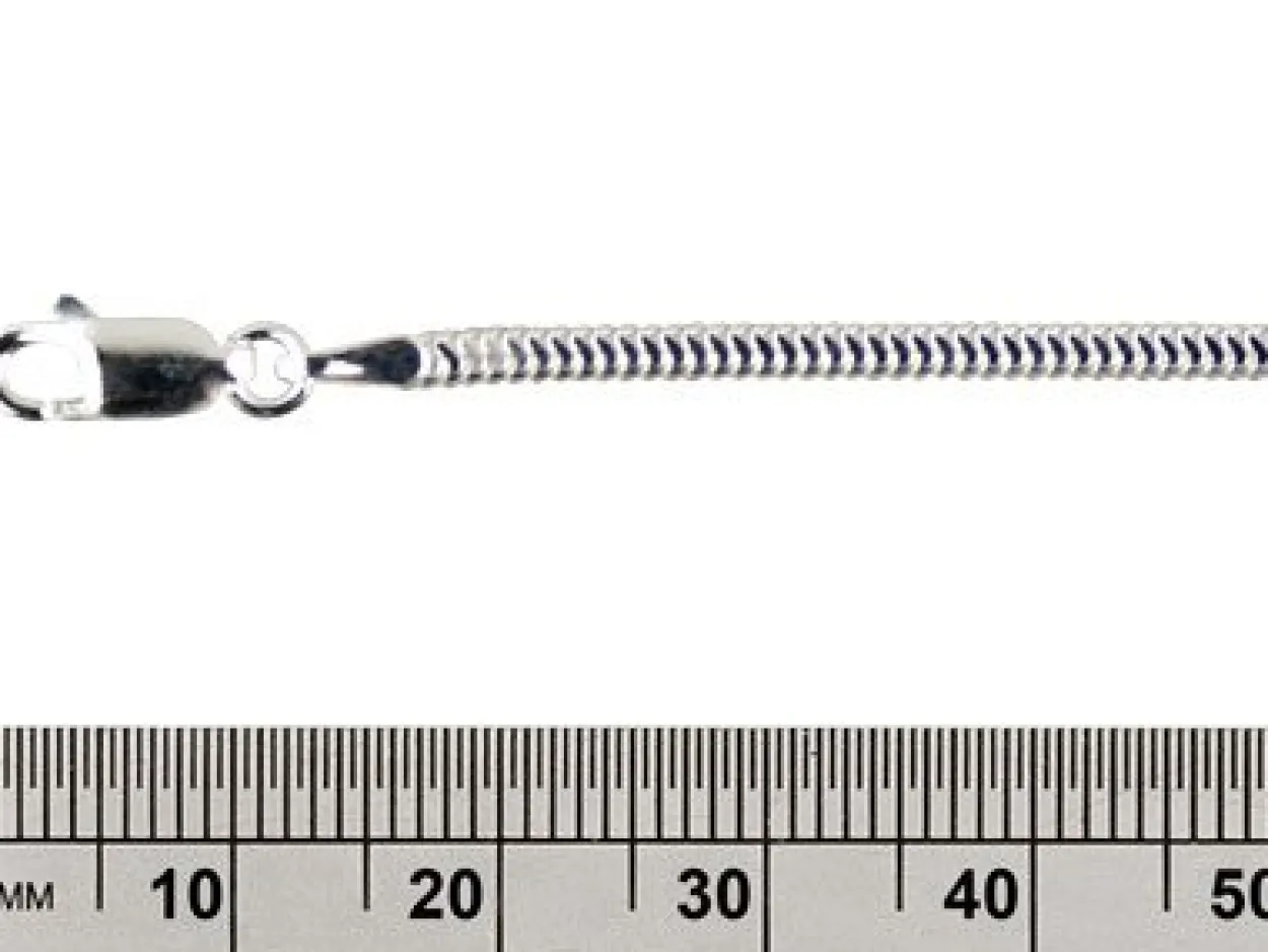 Sterling Silver 2.2mm Diamond Cut Round Snake Bracelet 7.25"/18.4cm Unhallmarked 100% Recycled Silver