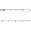 Sterling Silver 3.5mm Diamond Cut Paperclip Trace Chain 20"/50cm Unhallmarked 100% Recycled Silver