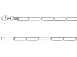 Sterling Silver 3.5mm Diamond Cut Paperclip Trace Chain 20"/50cm Unhallmarked 100% Recycled Silver