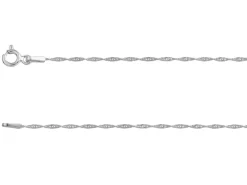 Sterling Silver 1.2mm Diamond Cut Singapore Rope Chain 18"/45cm Unhallmarked 100% Recycled Silver