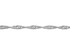 Sterling Silver 1.2mm Diamond Cut Singapore Rope Chain 16