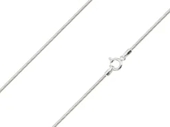 Sterling Silver 1.2mm Diamond Cut Round Snake Chain 18"/45cm Unhallmarked 100% Recycled Silver
