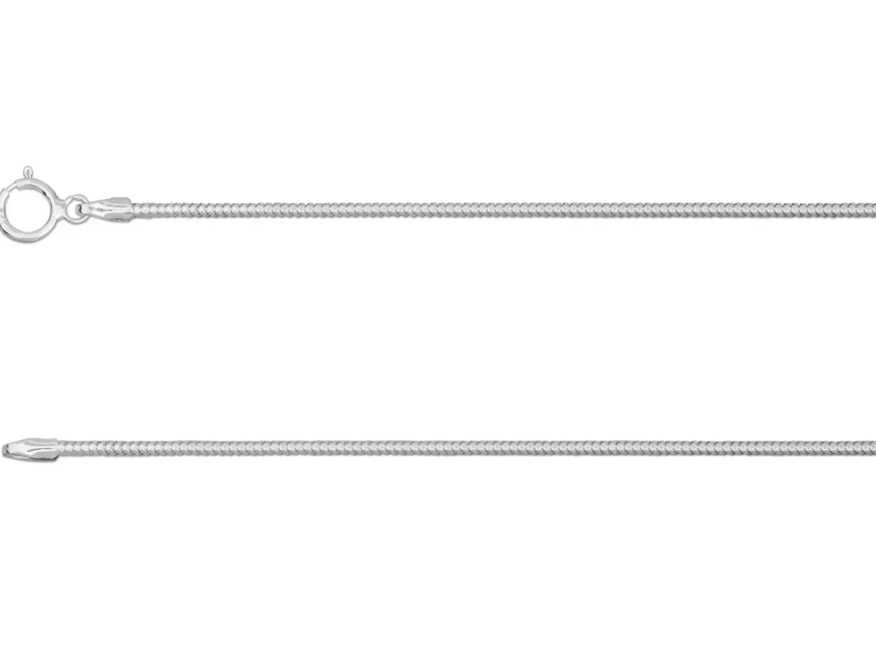 Sterling Silver 1.2mm Diamond Cut Round Snake Chain 28"/71cm Unhallmarked 100% Recycled Silver