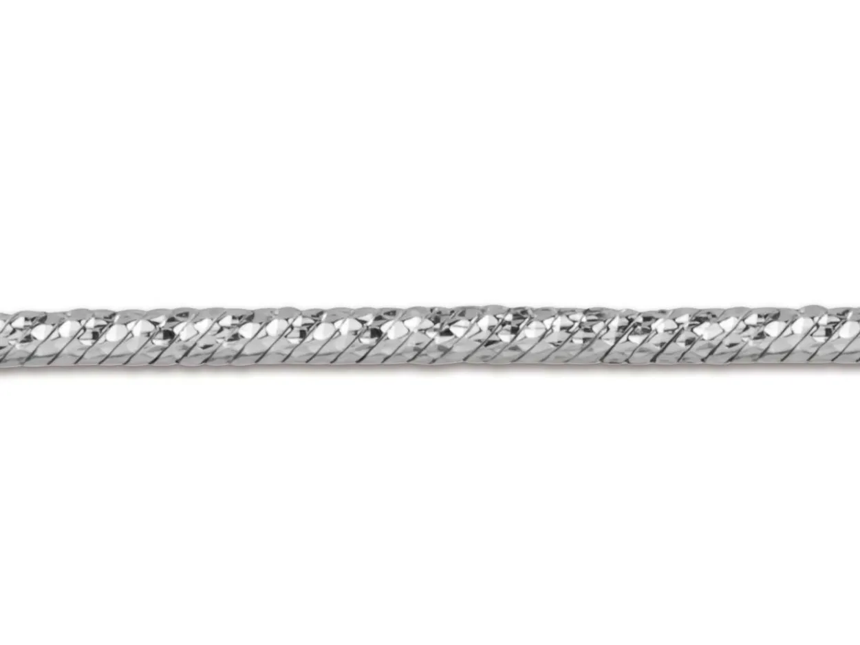 Sterling Silver 1.5mm Diamond Cut Round Snake Chain 18"/45cm Unhallmarked 100% Recycled Silver