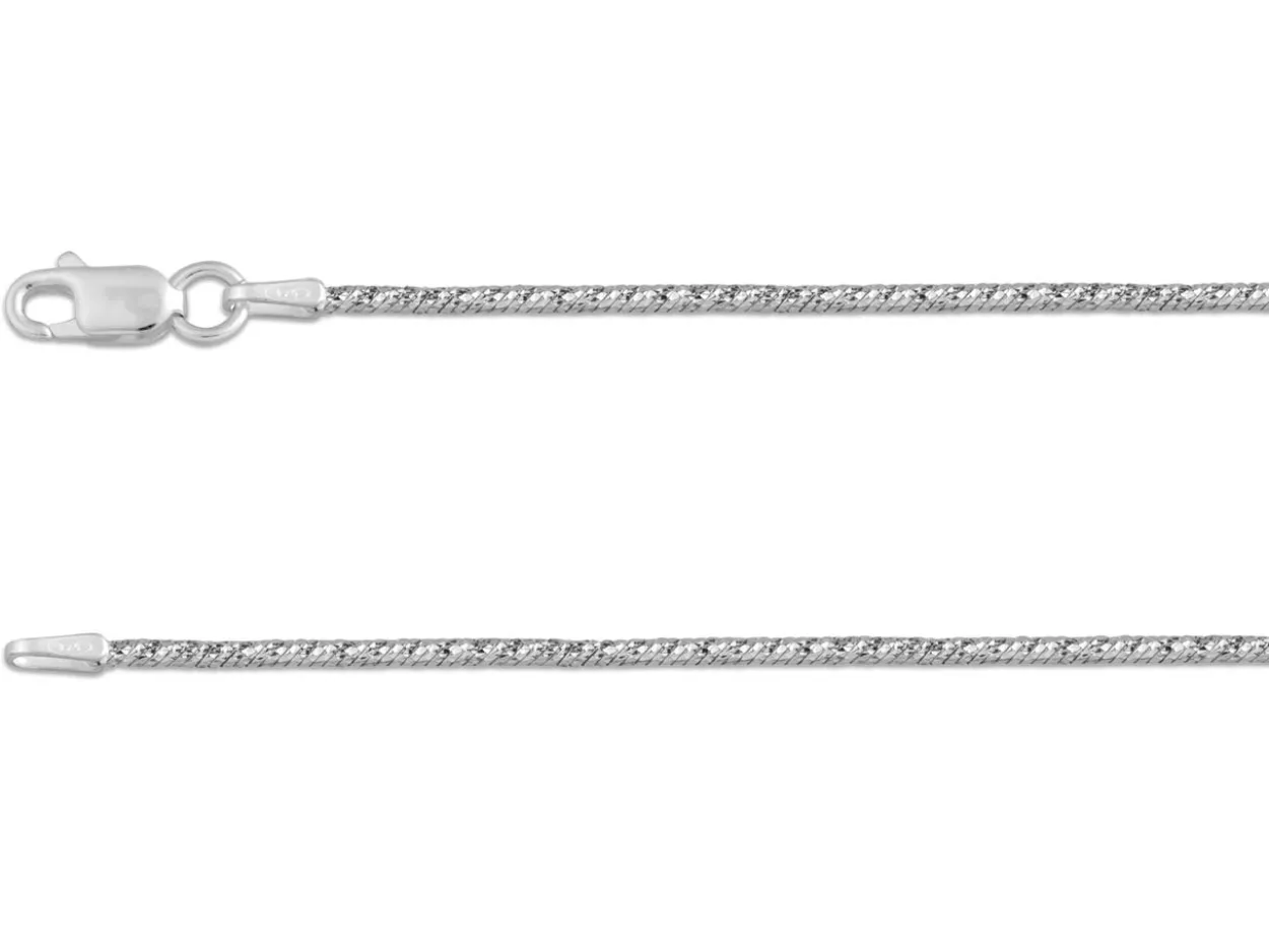 Sterling Silver 1.5mm Diamond Cut Round Snake Chain 20"/50cm Unhallmarked 100% Recycled Silver