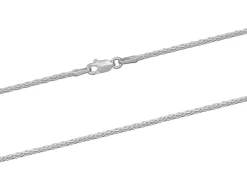 Sterling Silver 1.5mm Diamond Cut Round Spiga Chain 16"/40cm Unhallmarked 100% Recycled Silver