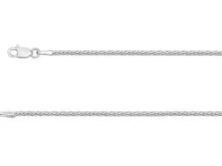 Sterling Silver 1.5mm Diamond Cut Round Spiga Chain 20"/50cm Unhallmarked 100% Recycled Silver