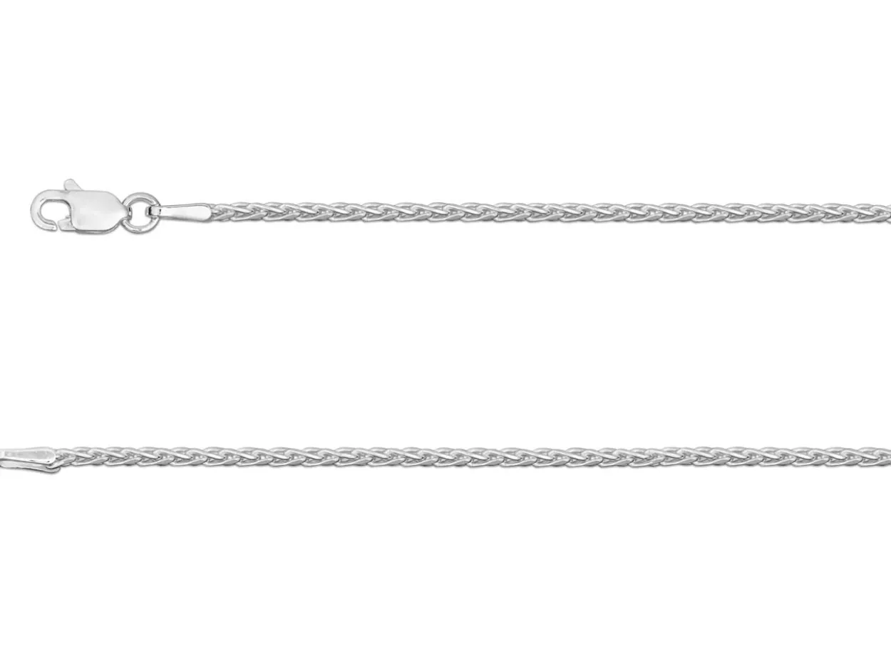 Sterling Silver 1.5mm Diamond Cut Round Spiga Chain 20"/50cm Unhallmarked 100% Recycled Silver