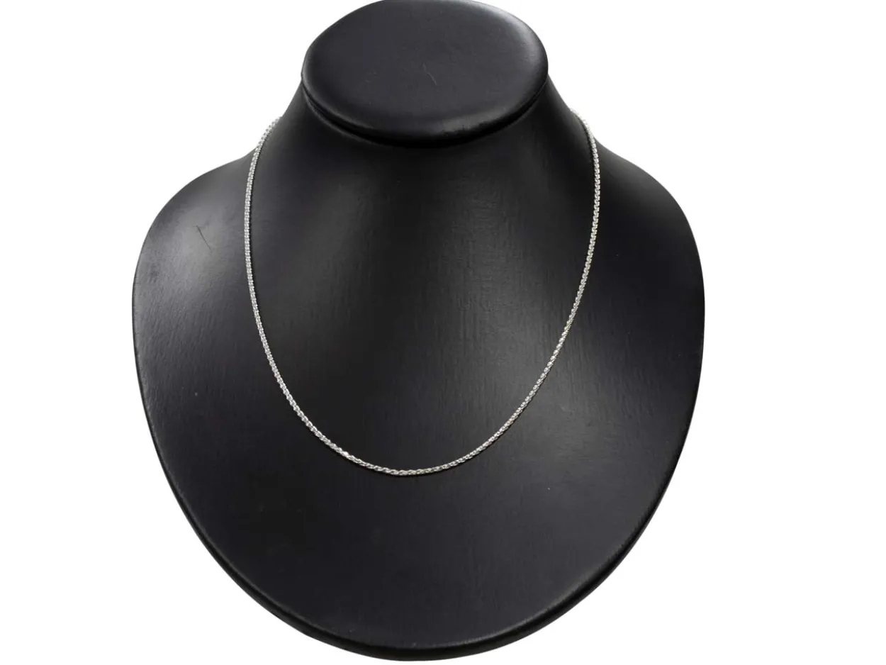 Sterling Silver 1.5mm Diamond Cut Round Spiga Chain 20"/50cm Unhallmarked 100% Recycled Silver