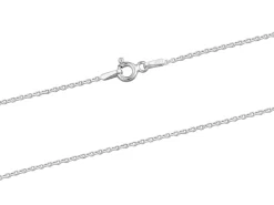 Sterling Silver 1.2mm Diamond Cut Oval Trace Chain 18"/45cm Unhallmarked 100% Recycled Silver