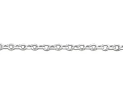 Sterling Silver 1.2mm Diamond Cut Oval Trace Chain 18