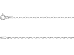 Sterling Silver 1.5mm Diamond Cut Oval Trace Chain 18"/45cm Unhallmarked 100% Recycled Silver
