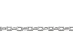 Sterling Silver 1.5mm Diamond Cut Oval Trace Chain 18