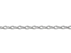 Sterling Silver 1.3mm Diamond Cut Oval Trace Chain With Extender 18-20