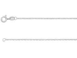 Sterling Silver 1.5mm Diamond Cut Oval Trace Chain 22"/55cm Unhallmarked 100% Recycled Silver