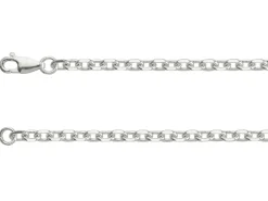 Sterling Silver 3.5mm Diamond Cut Oval Trace Bracelet 8.5"/21cm Hallmarked