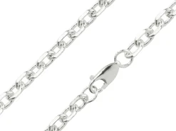 Sterling Silver 5.3mm Diamond Cut Oval Trace Bracelet 8.5"/21cm Hallmarked