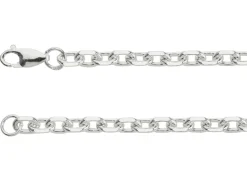 Sterling Silver 5.3mm Diamond Cut Oval Trace Bracelet 8.5"/21cm Hallmarked