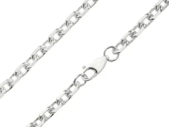 Sterling Silver 5.3mm Diamond Cut Oval Trace Chain 20"/50cm Hallmarked