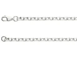 Sterling Silver 3.5mm Diamond Cut Oval Trace Chain 20"/50cm Hallmarked